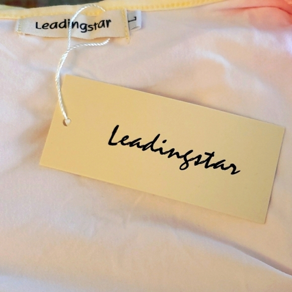 Leadingstar Yellow Tie-Dyed Long Sleeve Surplice Neckline Dress Size Large - Picture 8 of 9